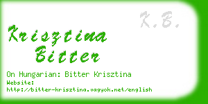 krisztina bitter business card